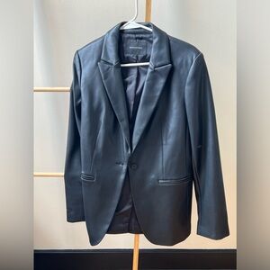 Banana Republic Vegan Leather Faux Leather Blazer size 8